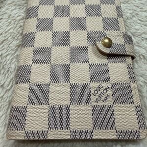 Authentic Louis Vuitton Damier Azul small ring agenda